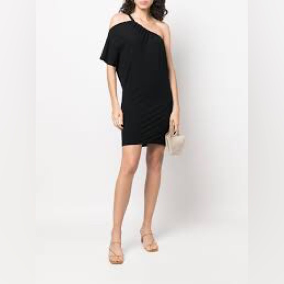 Iro Handra One Shoulder Black Dress Xs